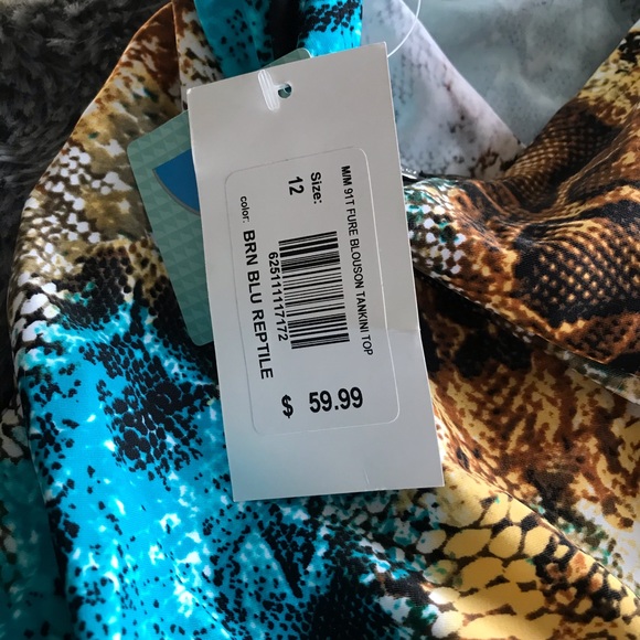 BIKINI BAY Tankini Top Halter Tie Neck Size 12 - Picture 4 of 6